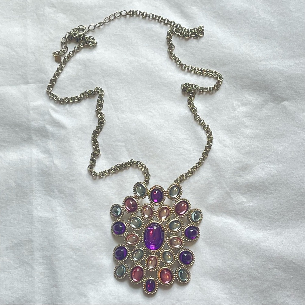 Costume Fashion Fine Jewelry Rhinestone Necklace Chain 28” length EUC